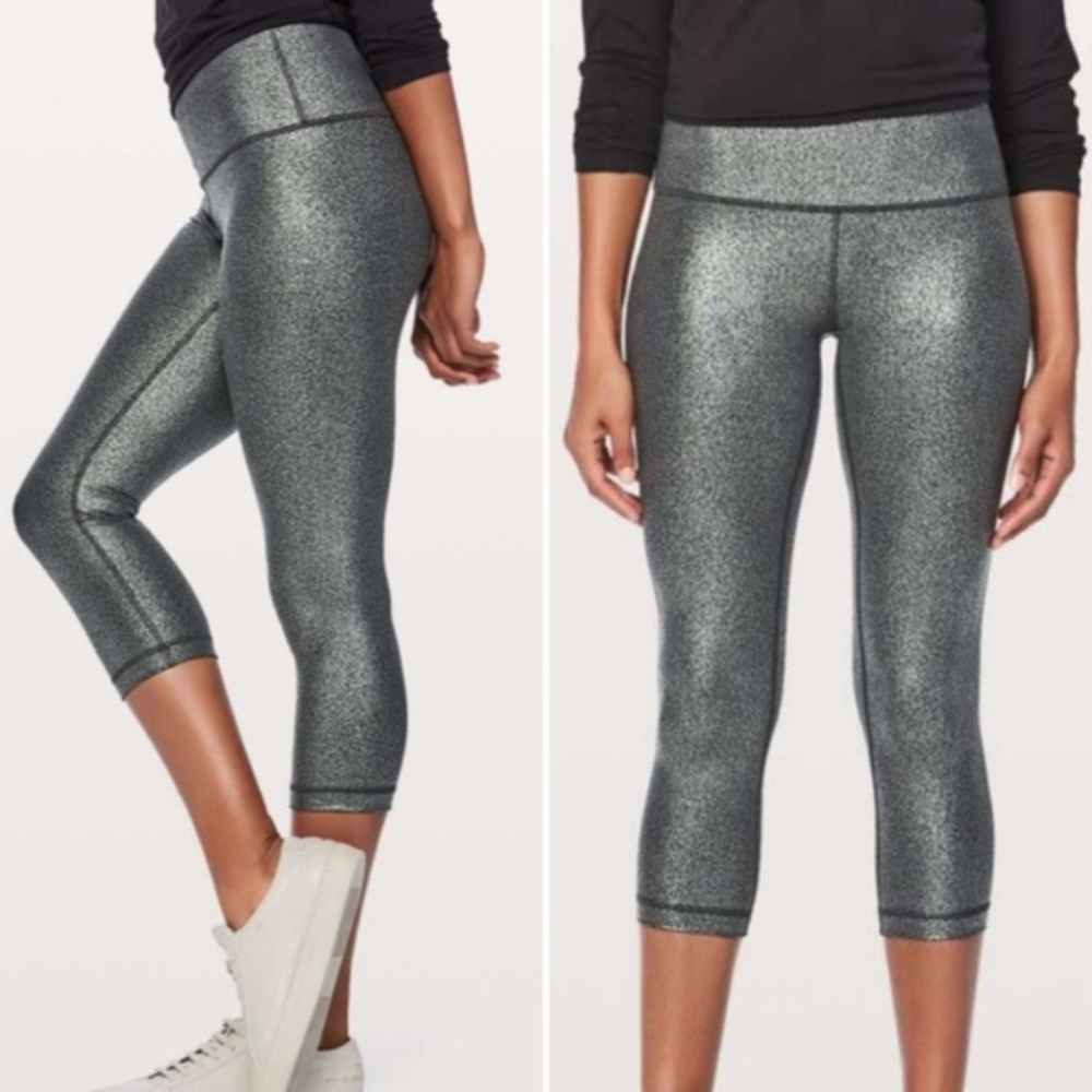 LULULEMON Wunder Under Crop Luminosity Foil {E54}